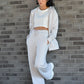 The Organic Wide-Leg Sweatpants - White