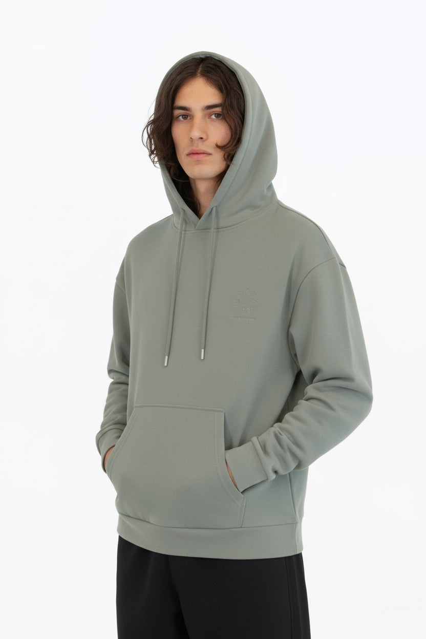 organic green hoodie