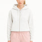 The Organic Cropped Zip-Up Hoodie - Green