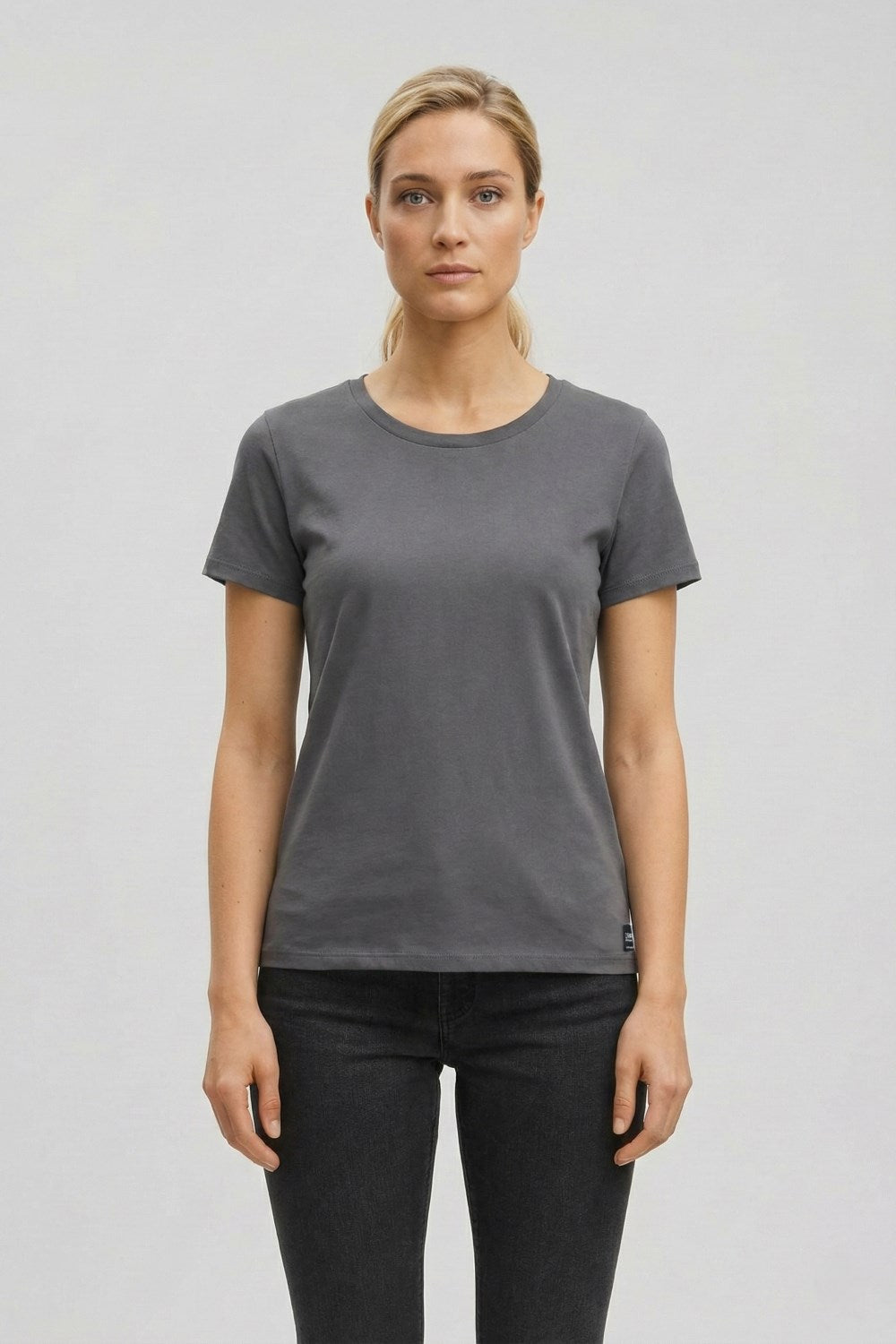 grey organic tee