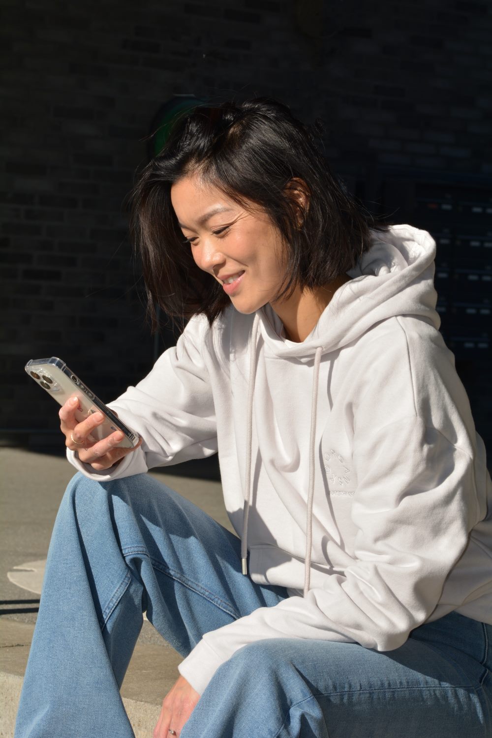 The Classic Organic Hoodie - White Oversize