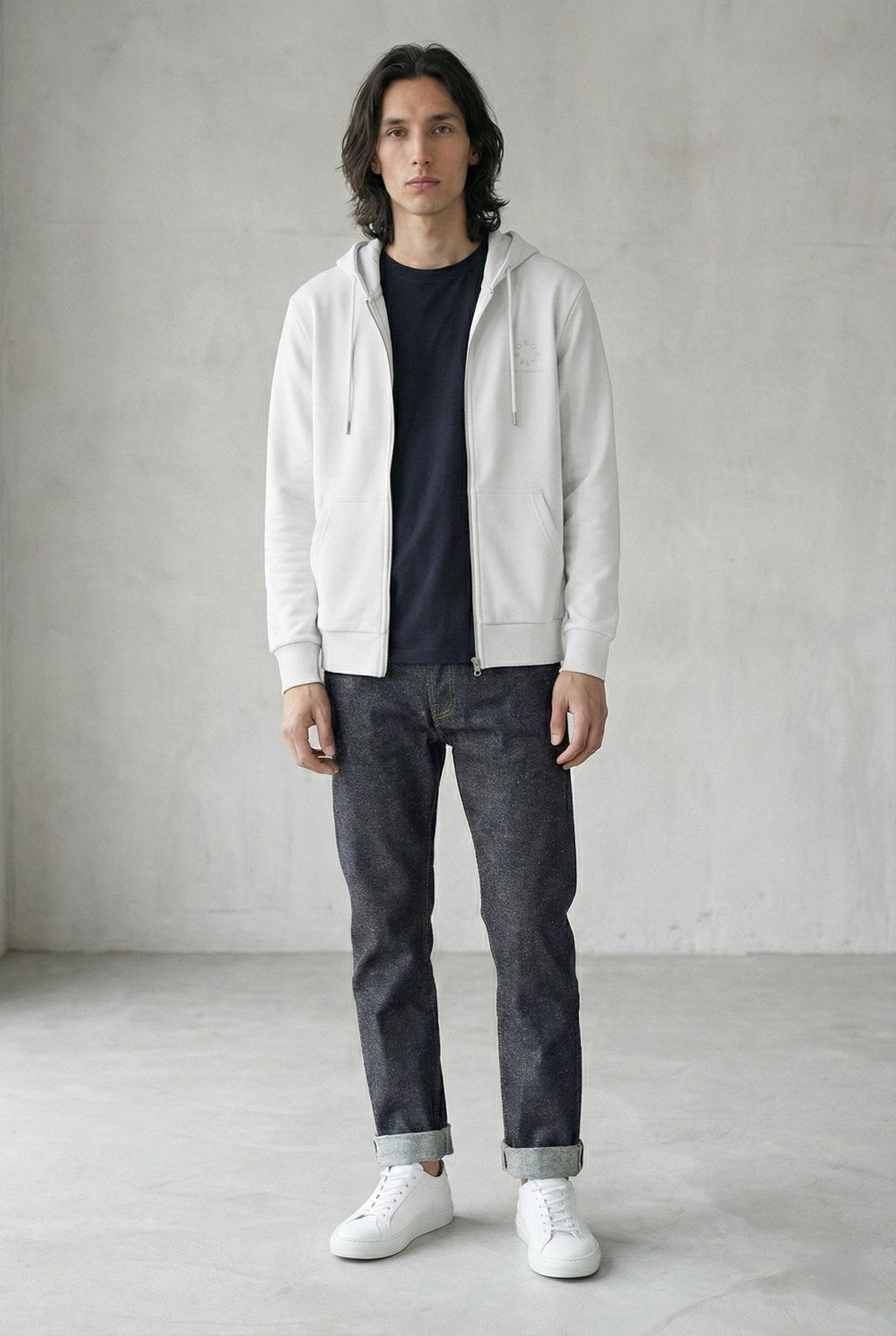 GOTS organic zip hoodie