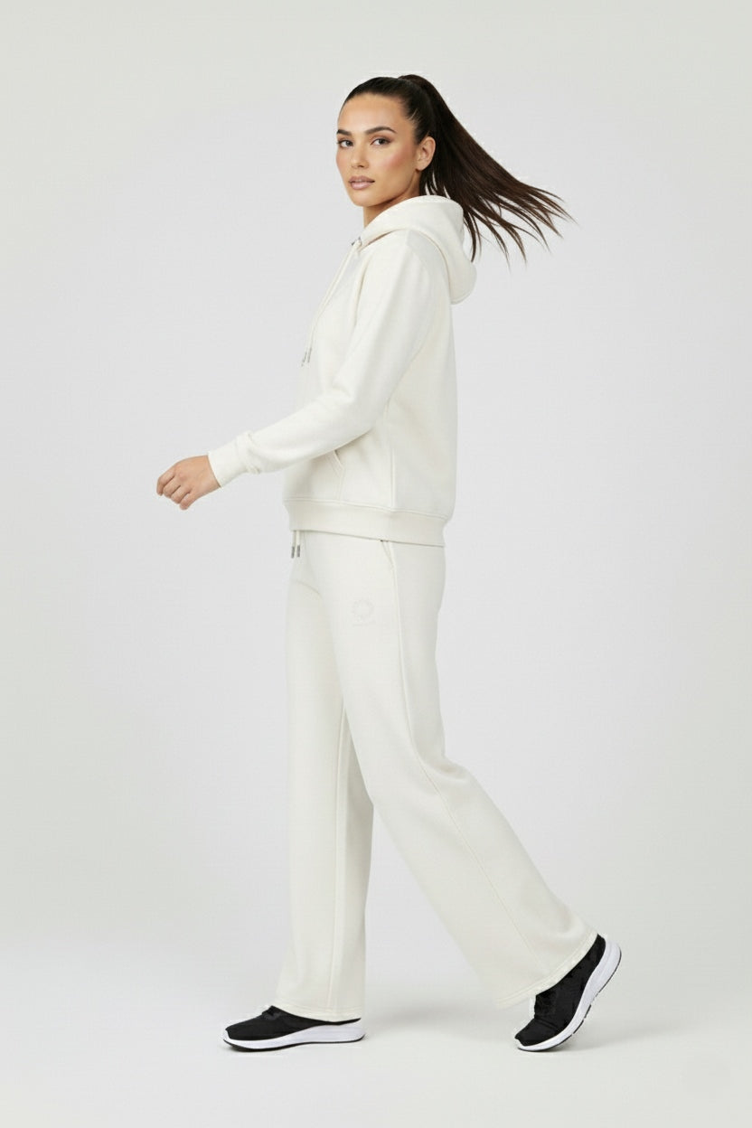 The Organic Straight-Leg Sweatpants - White