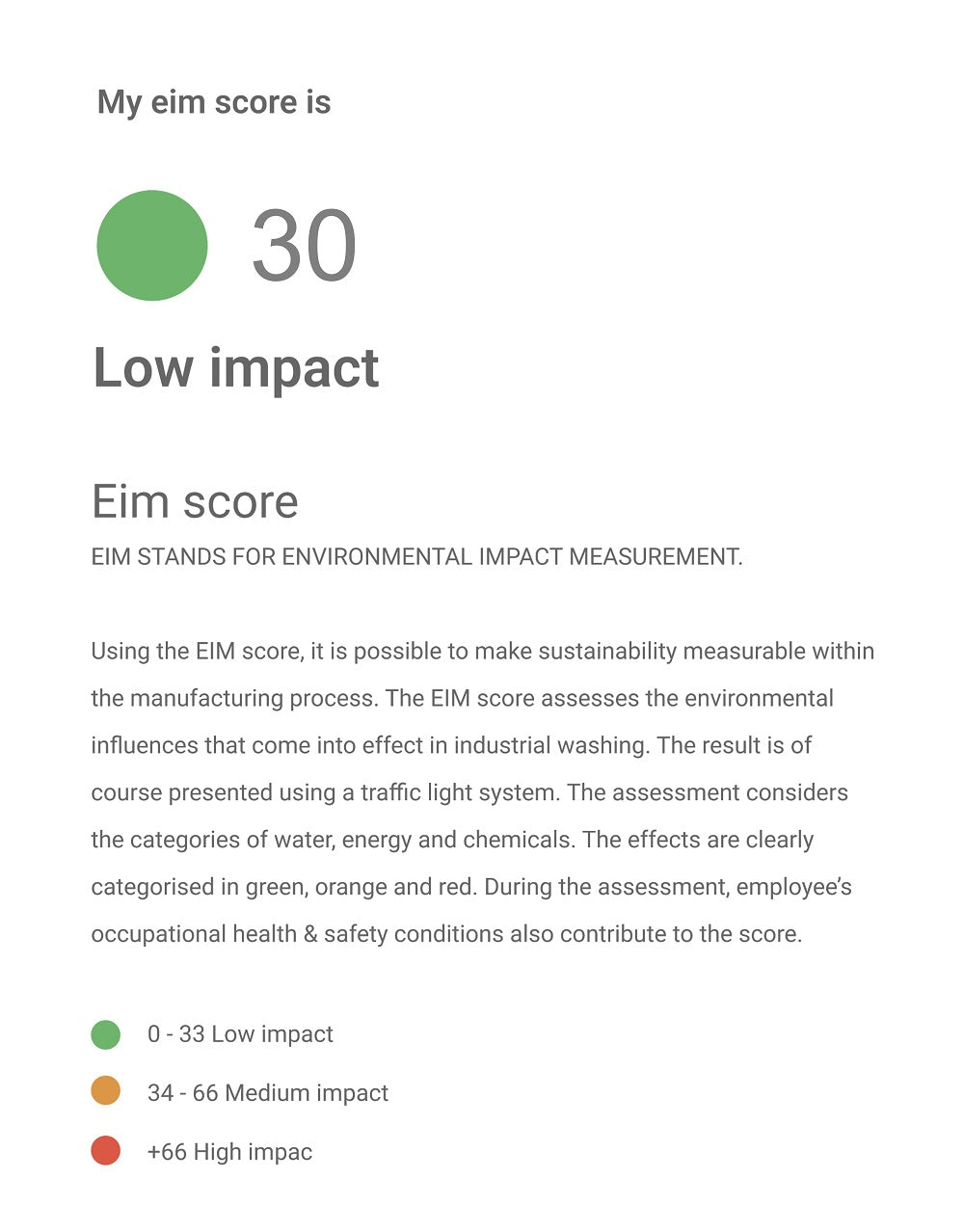 Environmental impact measurement