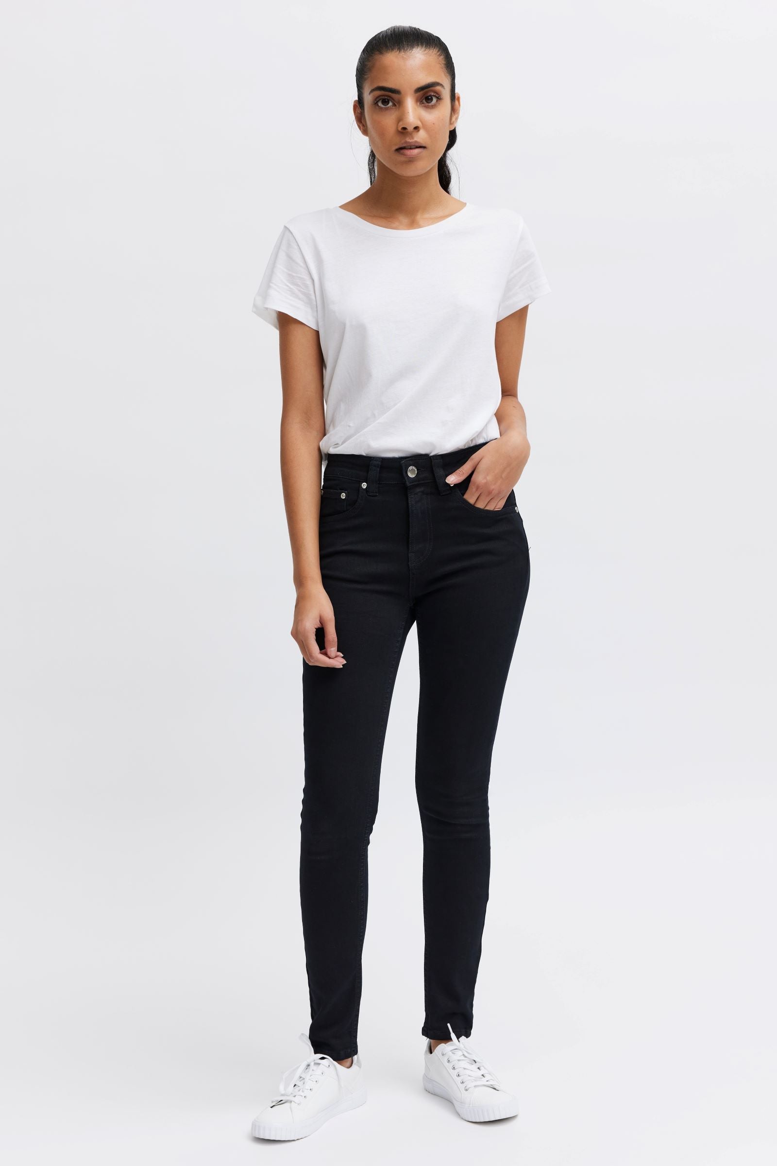 Organic cotton, black skinny jeans for women - Women's perfect pants
