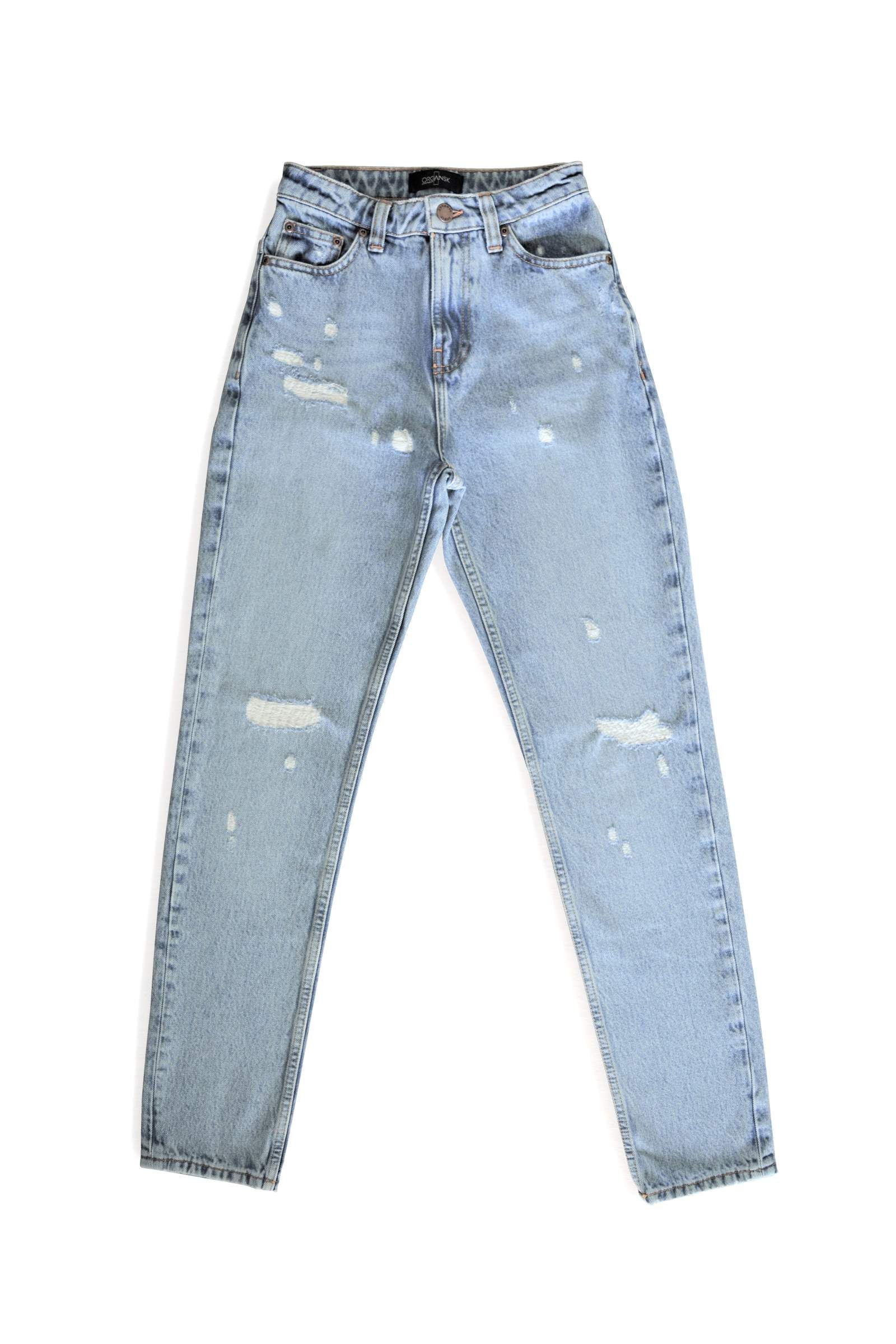 Oxygen™ Jeans | Organic & Ripped | Women's High Waisted Tapered Fit ...