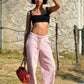 The Organic Wide-Leg Sweatpants - Pink