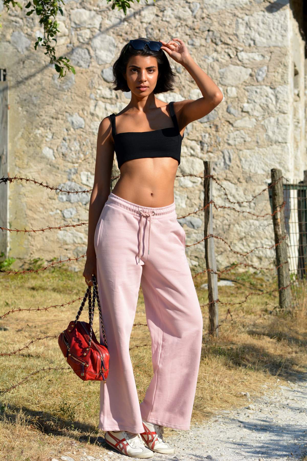 The Organic Wide-Leg Sweatpants - Pink