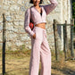 The Organic Wide-Leg Sweatpants - Pink