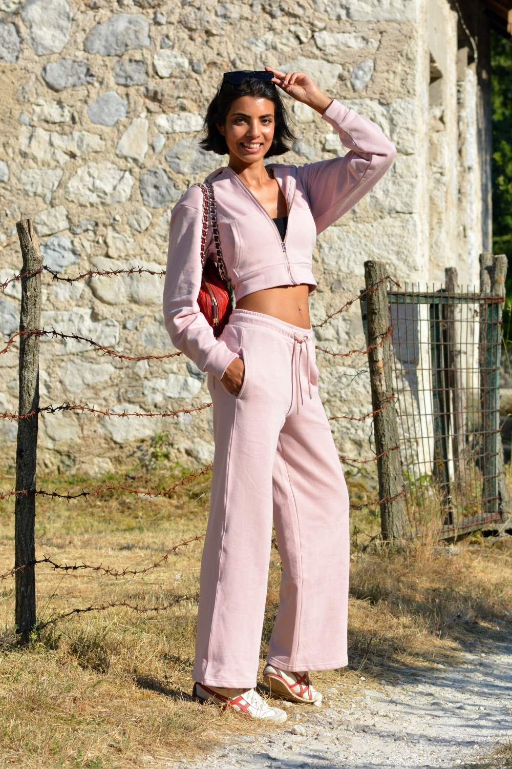 The Organic Wide-Leg Sweatpants - Pink