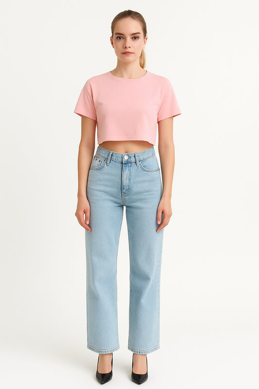 The Organic Boxy Crop - Pink