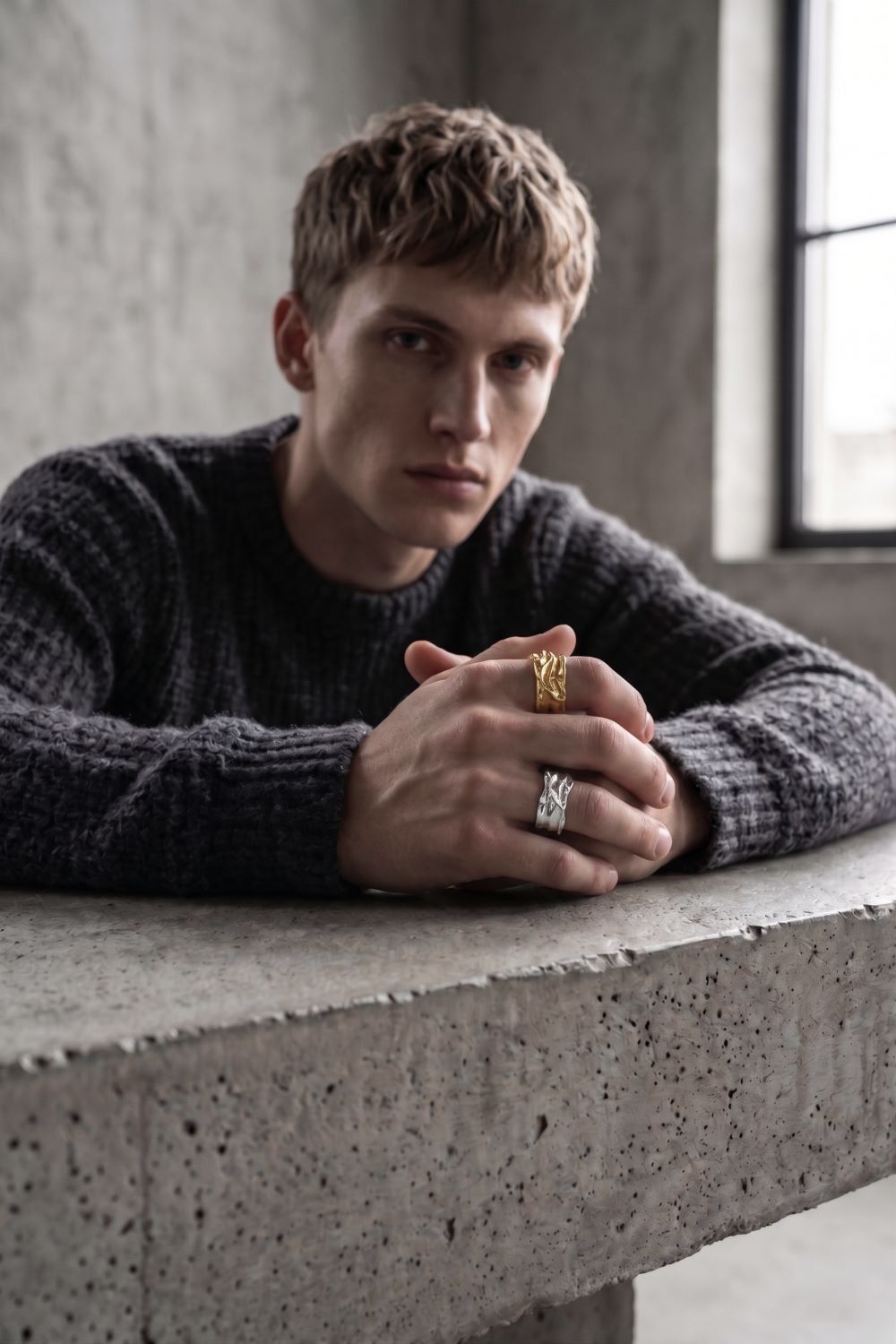 The Sculpted Wave Ring