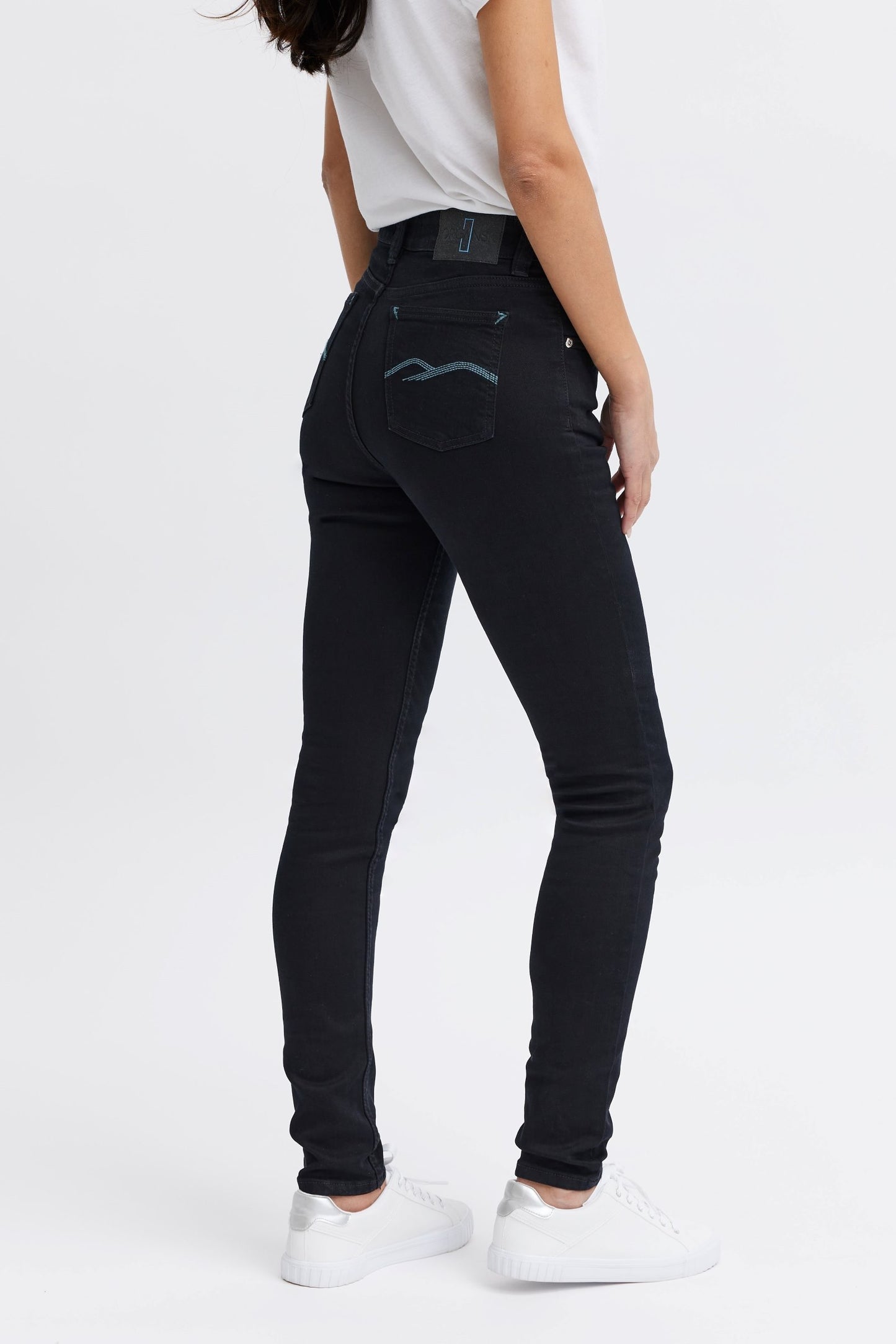 Women's slim-fit jeans of organic cotton - Black skinny fit