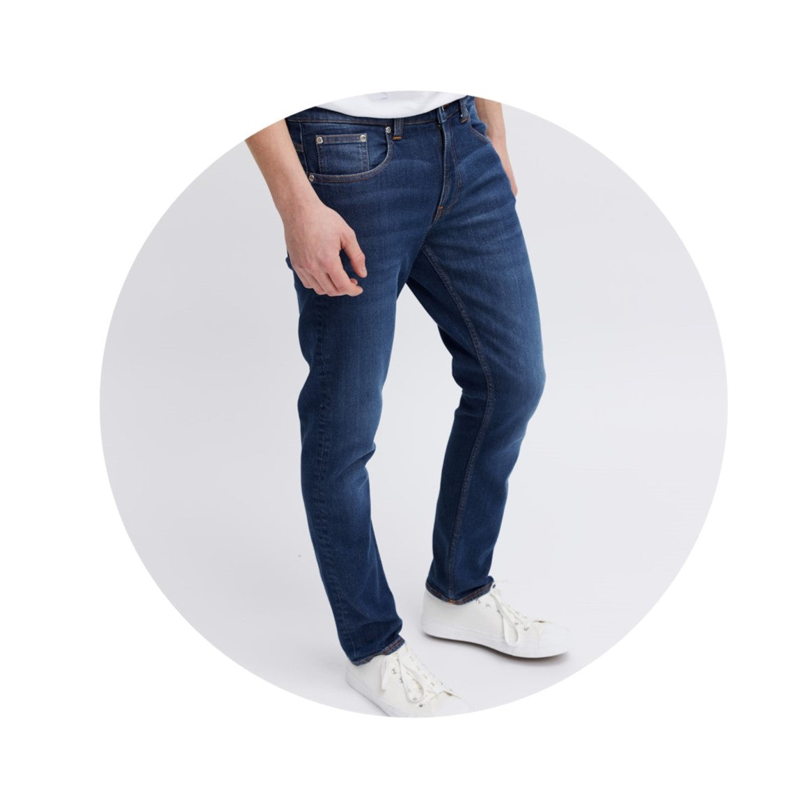 male dark blue jeans