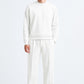white organic pants and loungewear