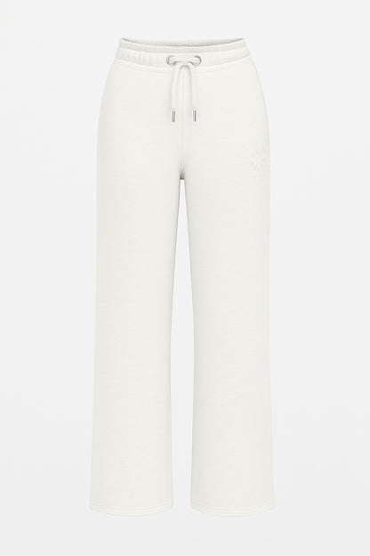 The Organic Wide-Leg Sweatpants - White