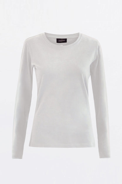 The Classic Organic Long-Sleeve Tee - White