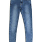 organic blue slim jeans for women
