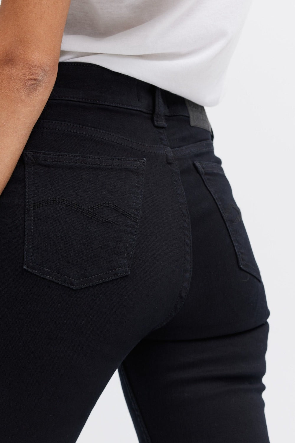 Women's black jeans - black organic denim by ORGANSK