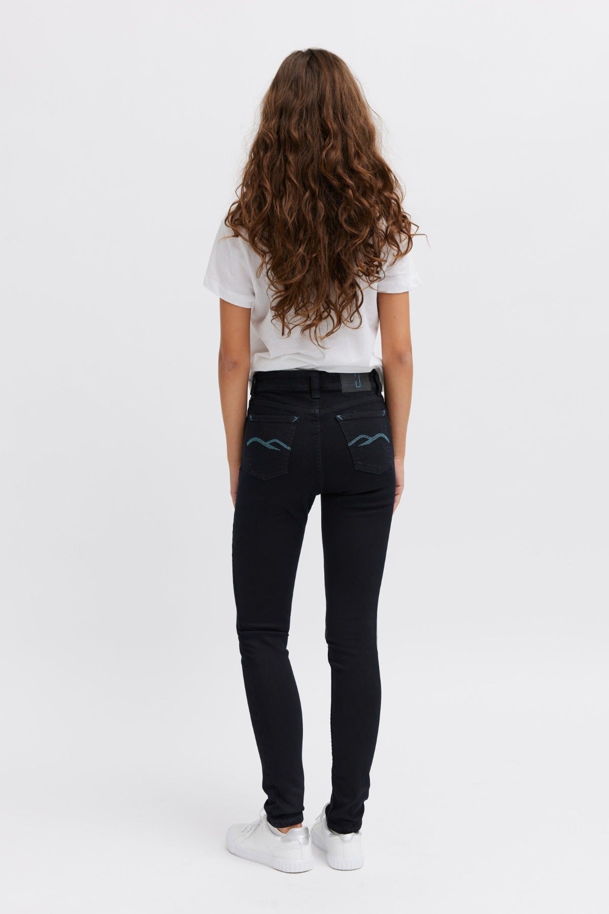 Black jeans with design detail
