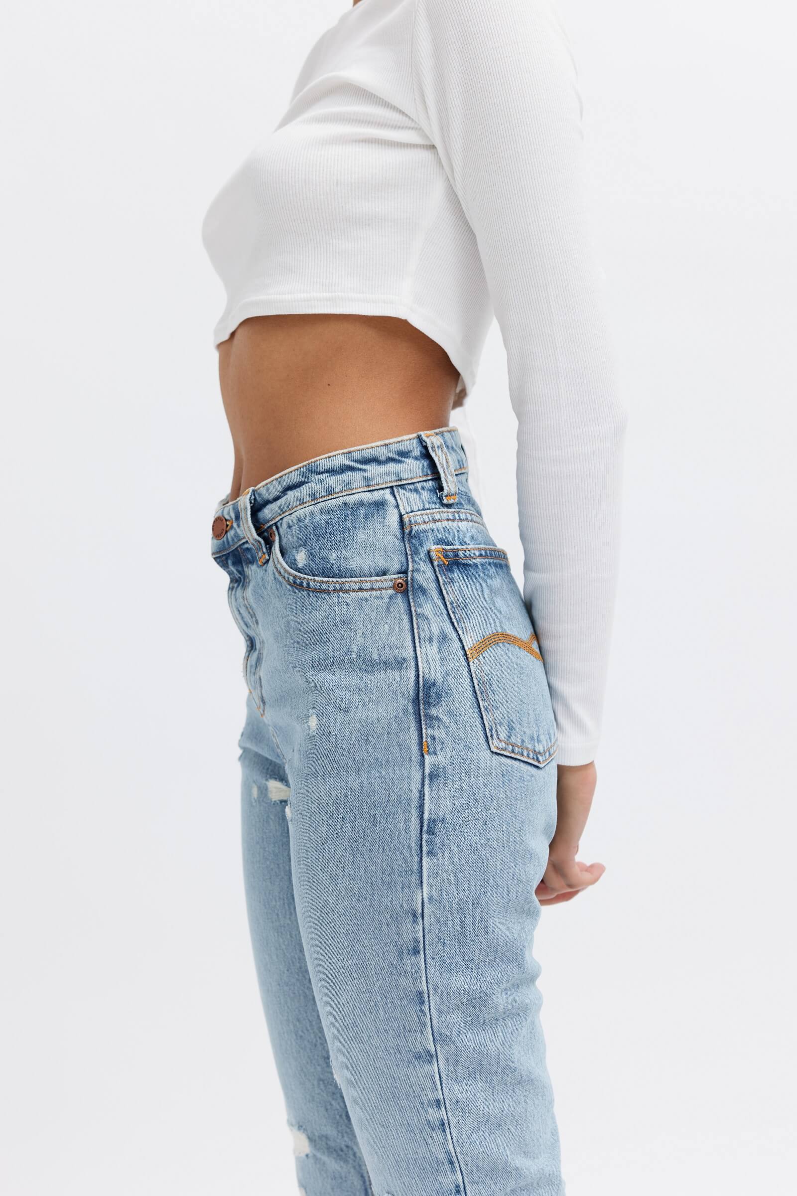 Ripped Jeans for women - Organic and Recycled cotton - Circular Denim Fashion