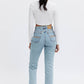 Women's organic jeans - Chic, high-waisted tapered fit