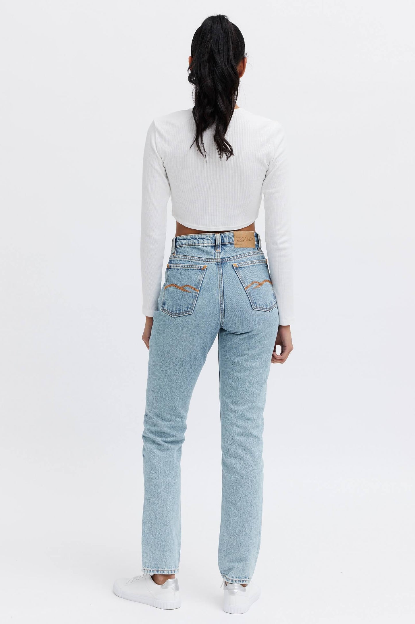 Women's organic jeans - Chic, high-waisted tapered fit