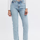 Organic classic jeans for women with a high waist and tapered leg