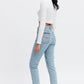 Women's cropped denim jeans