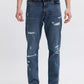Men's regular jeans with rips