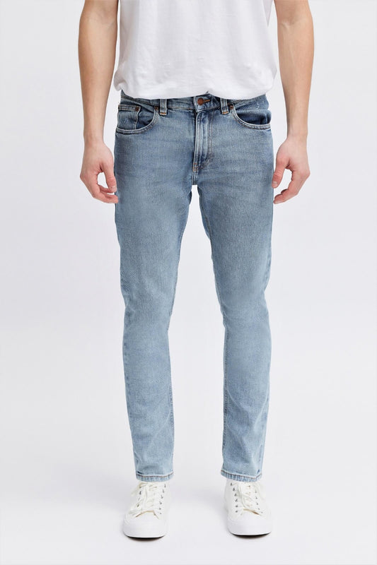 light blue ethical jeans for men
