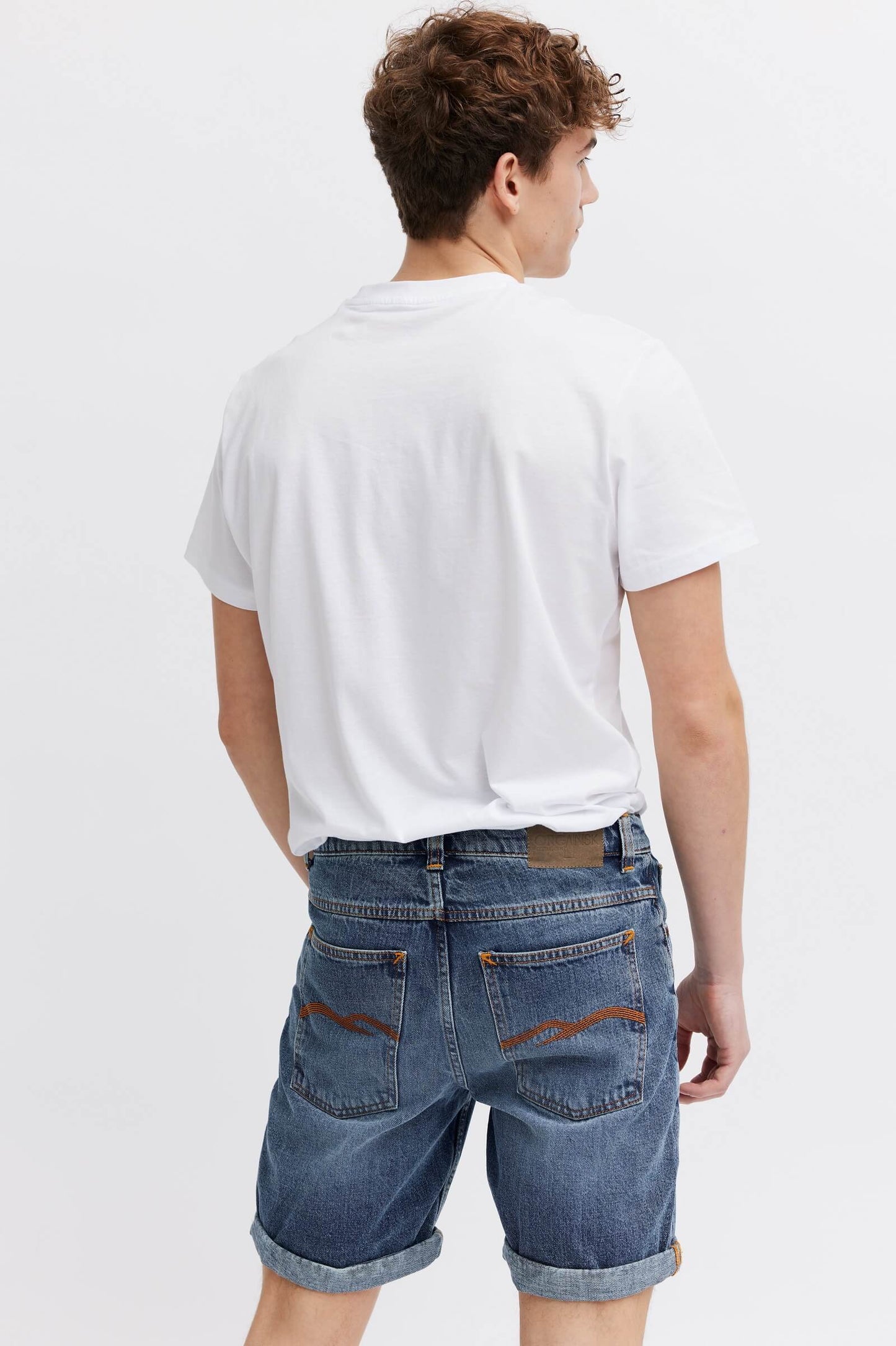 Vegan denim shorts for men. 