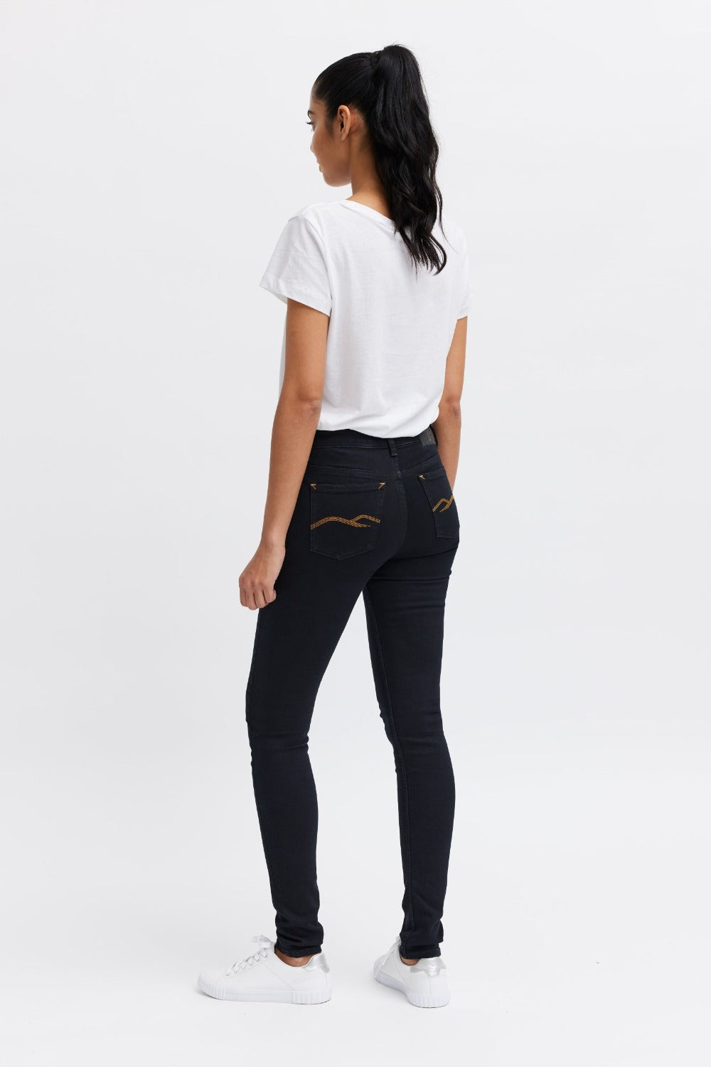 Women's black comfy jeans - ethical fashion