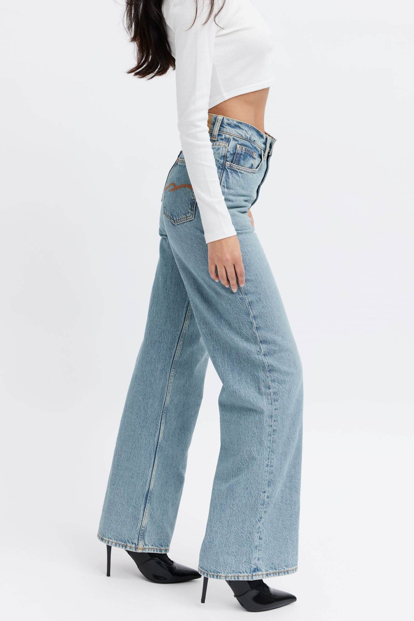 Wide Led Organic Denim Jeans