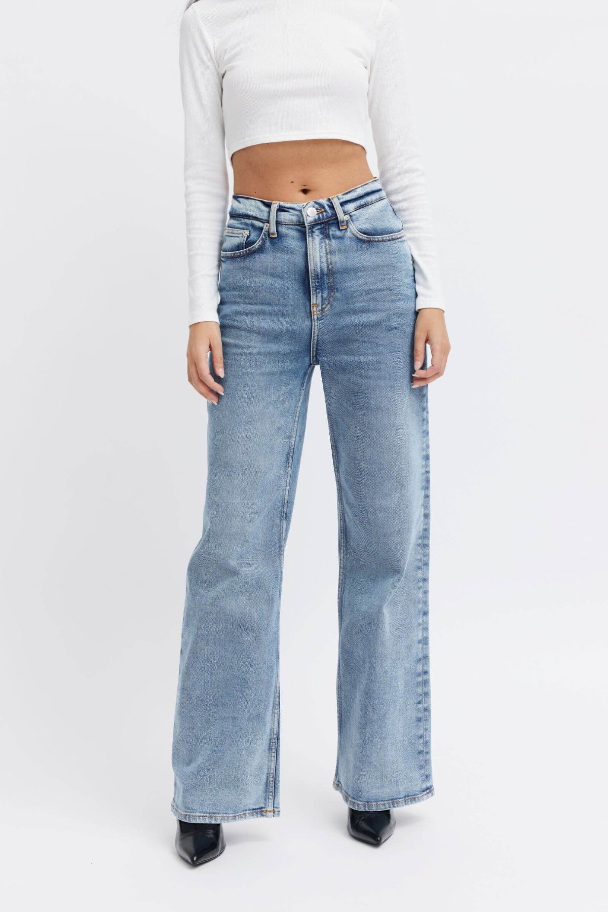 Wide leg organic jeans