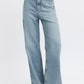 high rise, comfy style flared jeans. ethical brand 