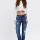 dark blue ripped denim jeans for women